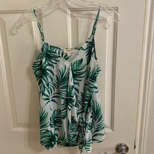 Thin strapped palm tree tank top